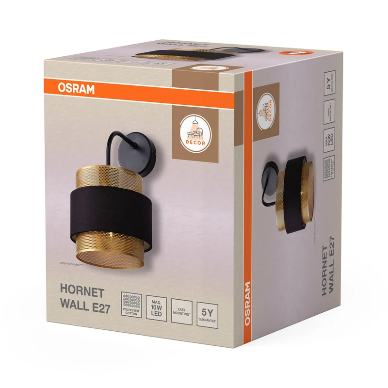 OSRAM DECOR Hornet Applique 1xE27 Noir
