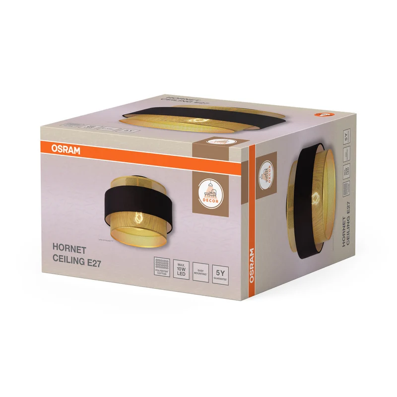 OSRAM DECOR Hornet Plafonnier 1xE27 Noir