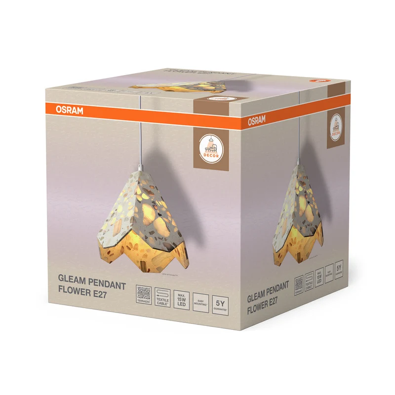 OSRAM DECOR Gleam Suspension Flower E27 Blanc