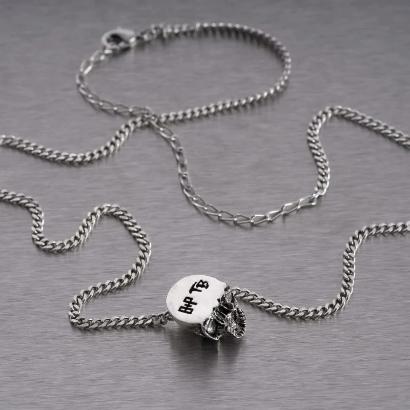 Buster + Punch x Travis Barker Skull Necklace