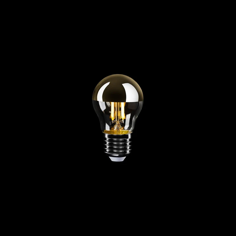Ampoule LED Demi-sphère Or Mini Globe G45 4,8W 380Lm E27 2700K Dimmable - A13