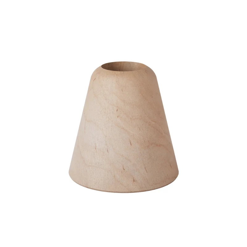 Socle de lampe en bois - Cône
