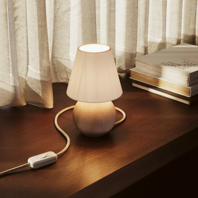 Socle de lampe en bois - Sphère