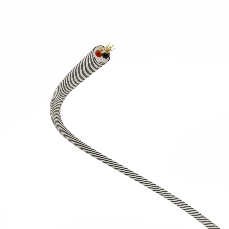 Câble électrique Extra Low Voltage revêtu de tissu Blanc Ardoise Vertigo ERM37