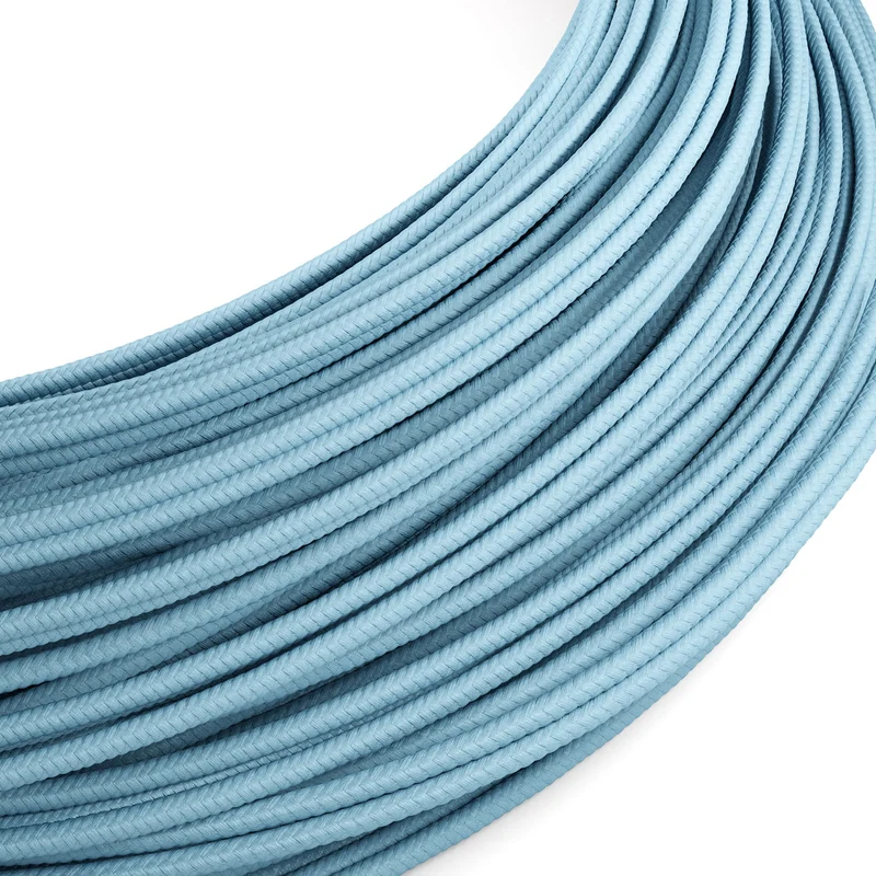 Câble électrique Extra Low Voltage revêtu de tissu effet soie Bleu ciel RM17