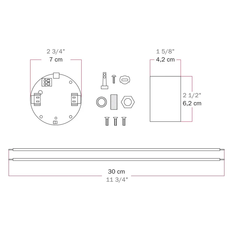 Kit électronique pour lampes à batterie 5V USB-C avec douille E27 - Cuivre satiné