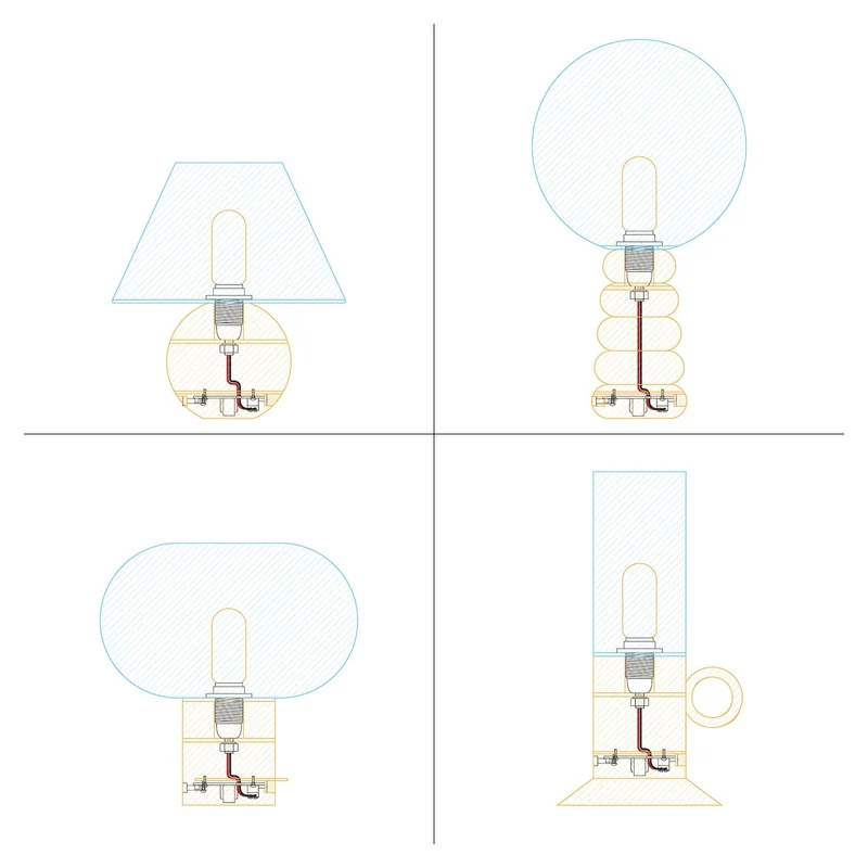 Kit électronique pour lampes à batterie 5V USB-C avec douille E14 filetée - Blanc