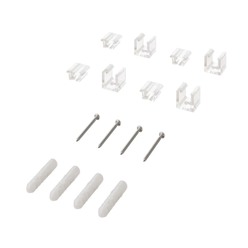 Set de 4 Cube Clip Transparent - Mini fixation murale pour Câble textile