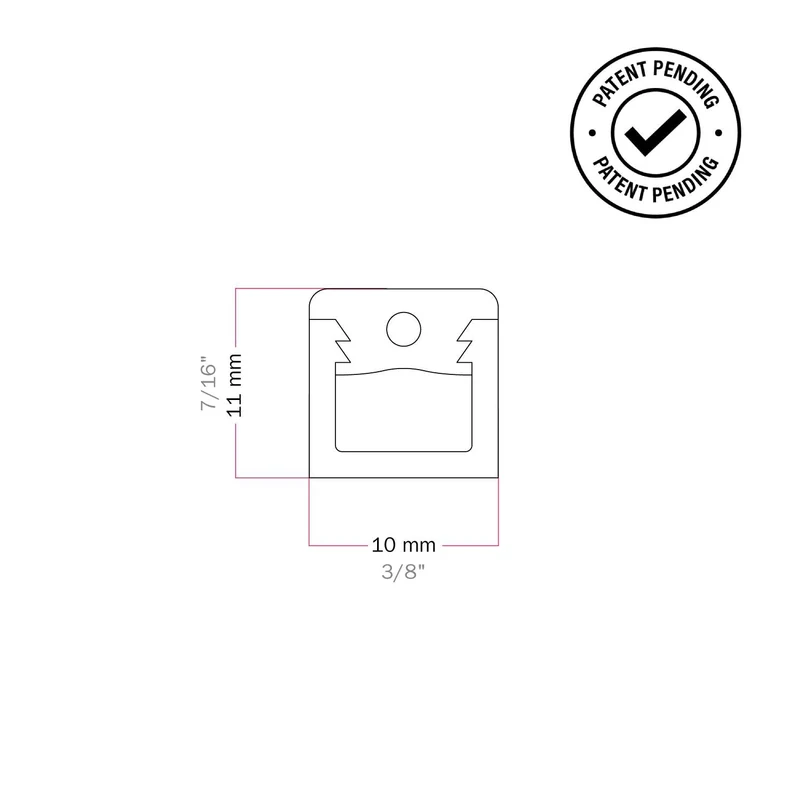 Set de 4 Cube Clip Transparent - Mini fixation murale pour Câble textile