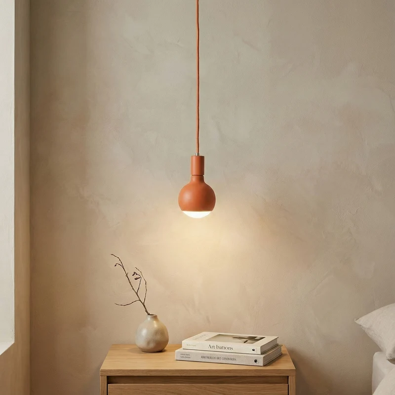 Lampe à suspension Filotto Metallico avec Ampoule Lucia - Orange