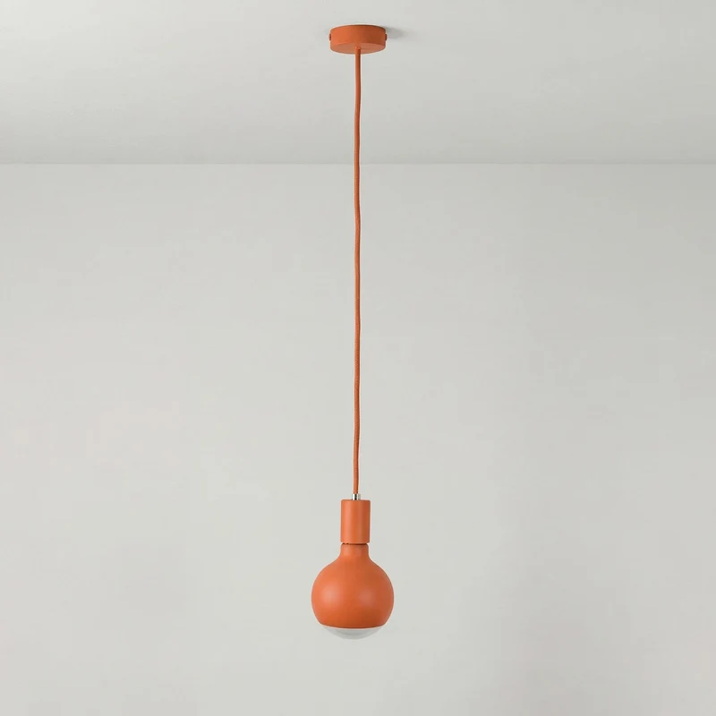 Lampe à suspension Filotto Metallico avec Ampoule Lucia - Orange