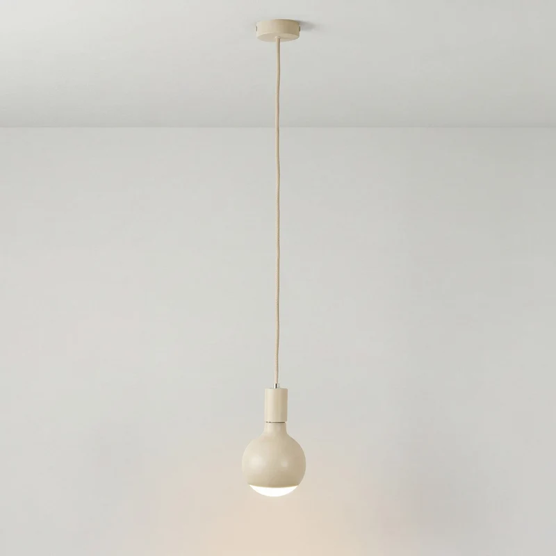 Lampe à suspension Filotto Metallico avec Ampoule Lucia - Crème