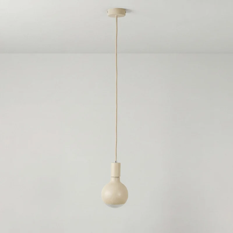 Lampe à suspension Filotto Metallico avec Ampoule Lucia - Crème