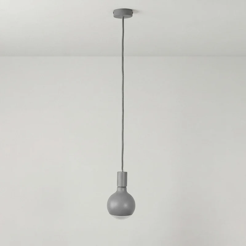 Lampe à suspension Filotto Metallico avec ampoule Lucia - Gris