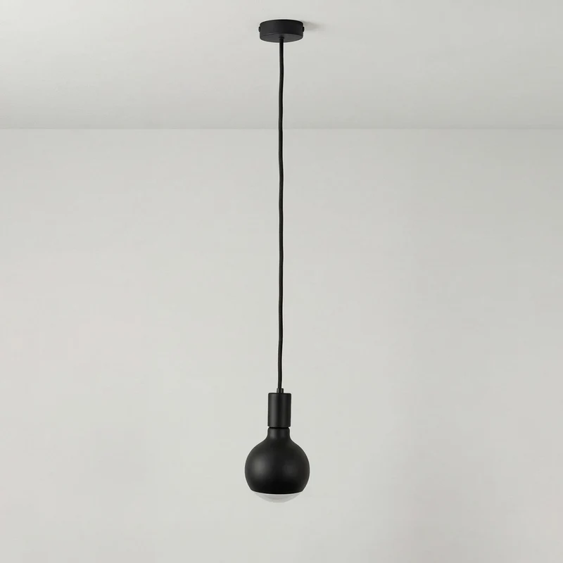 Lampe à suspension Filotto Metallico avec Ampoule Lucia - Noir