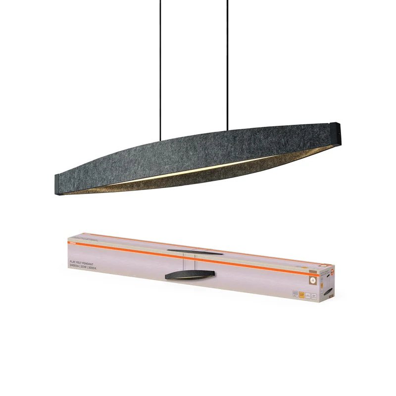 OSRAM DECOR Flat Felt Suspension 23W 830 Gris foncé