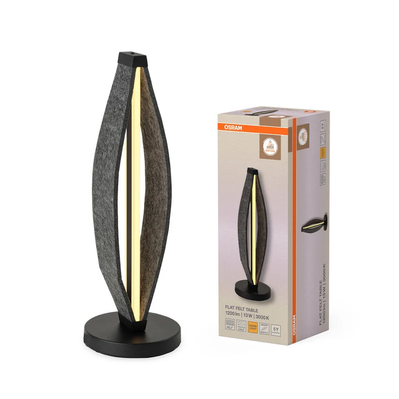 OSRAM DECOR Flat Felt lampe à poser 13W 830 Gris foncé
