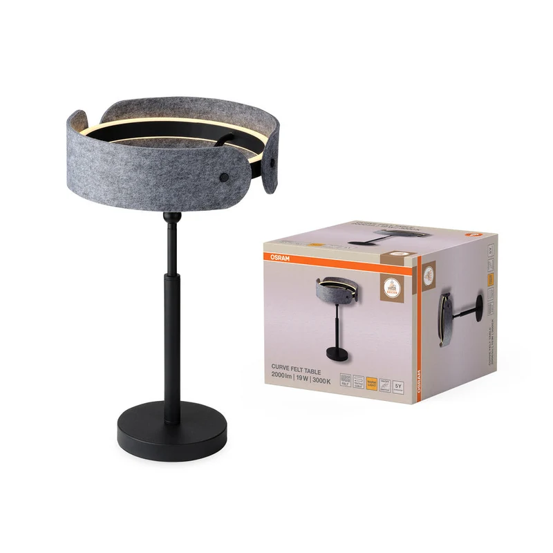 OSRAM DECOR Curve Felt lampe à poser 19W 830 Gris foncé