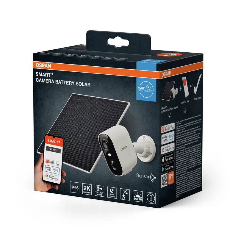 OSRAM Wifi SMART+ caméra de surveillance extérieure intelligente solaire blanche