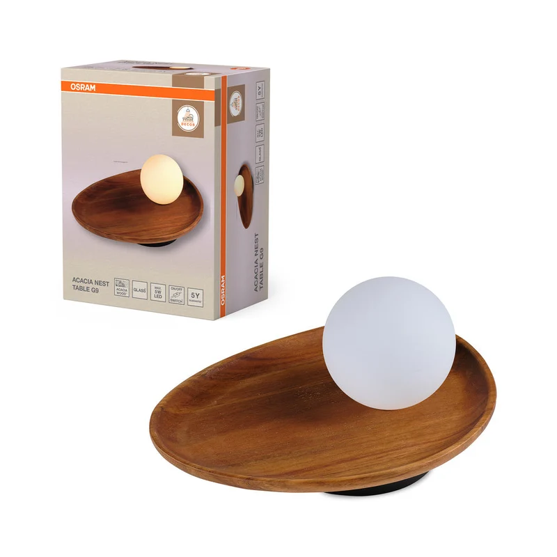 OSRAM DECOR Acacia Nest lampe de table 1xG9 marron