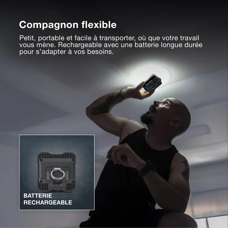 OSRAM LAMPES DE TRAVAIL VALEUR BATTERIE, USB, Projecteur 10W, 800lm, 6500K