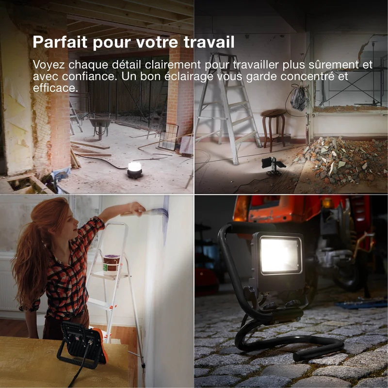 OSRAM LAMPE DE TRAVAIL VALUE FLEX Projecteur 2x30W, 6450lm, 6500K