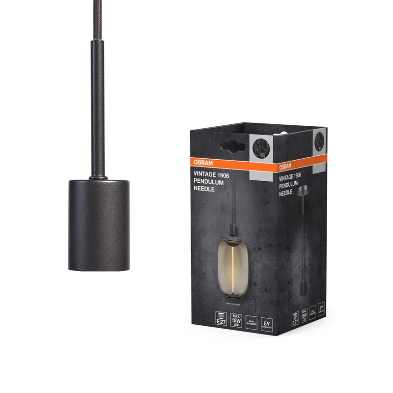 OSRAM Vintage 1906 PenduLum Aiguille Suspension Sombre Suspension E27 Gris