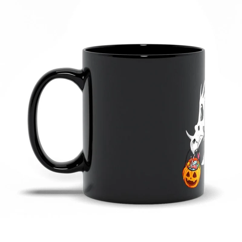 Tasses de dinosaure citrouille d'Halloween, ami amoureux d'Halloween, ne cherchez pas plus loin que notre tasse d'Halloween squelette de dinosaure !