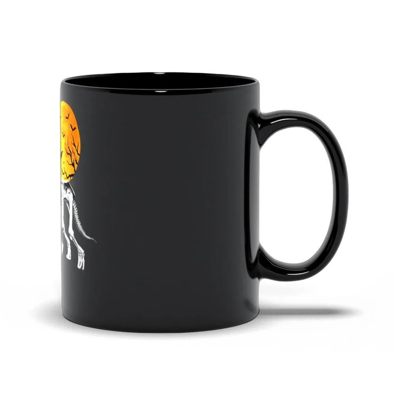 Tasses de dinosaure citrouille d'Halloween, ami amoureux d'Halloween, ne cherchez pas plus loin que notre tasse d'Halloween squelette de dinosaure !