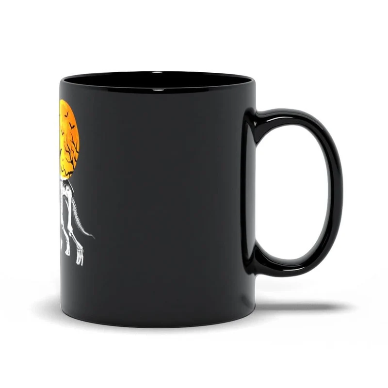 Tasses de dinosaure citrouille d'Halloween, ami amoureux d'Halloween, ne cherchez pas plus loin que notre tasse d'Halloween squelette de dinosaure !