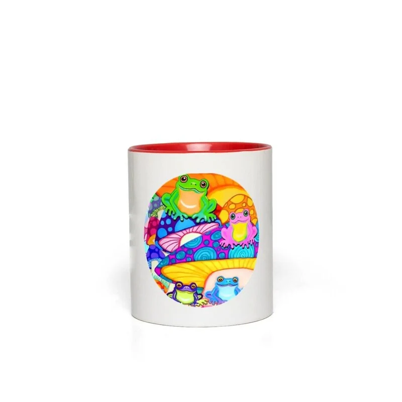 Tasses à accent de grenouille heureuse