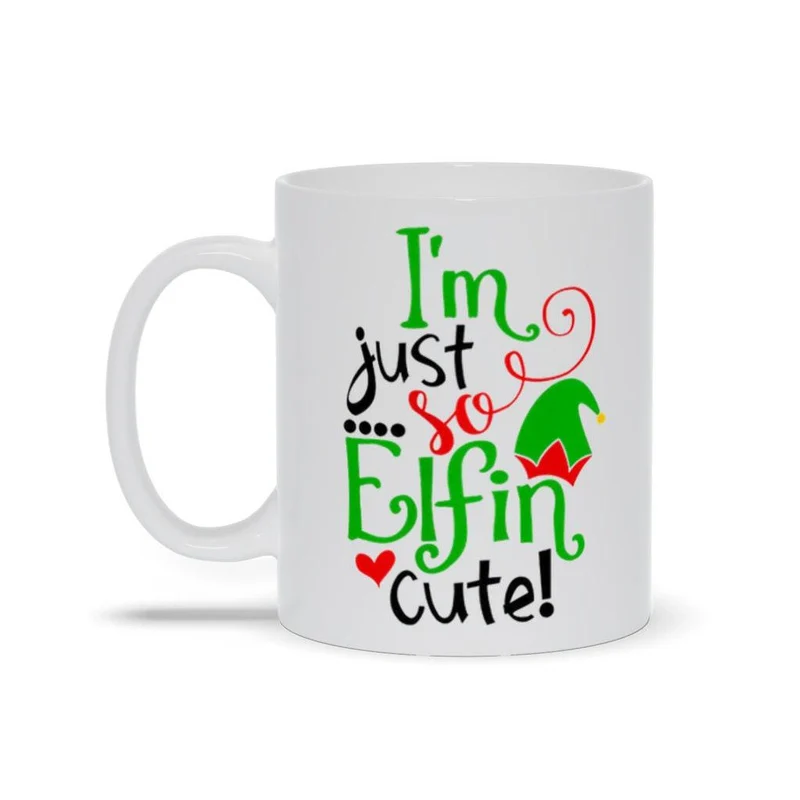 Je suis tellement Elfin mignon ! Tasses, vacances, Noël, Joyeux Noël, Cadeau de vacances, Article de nouveauté, Tasses de Noël drôles