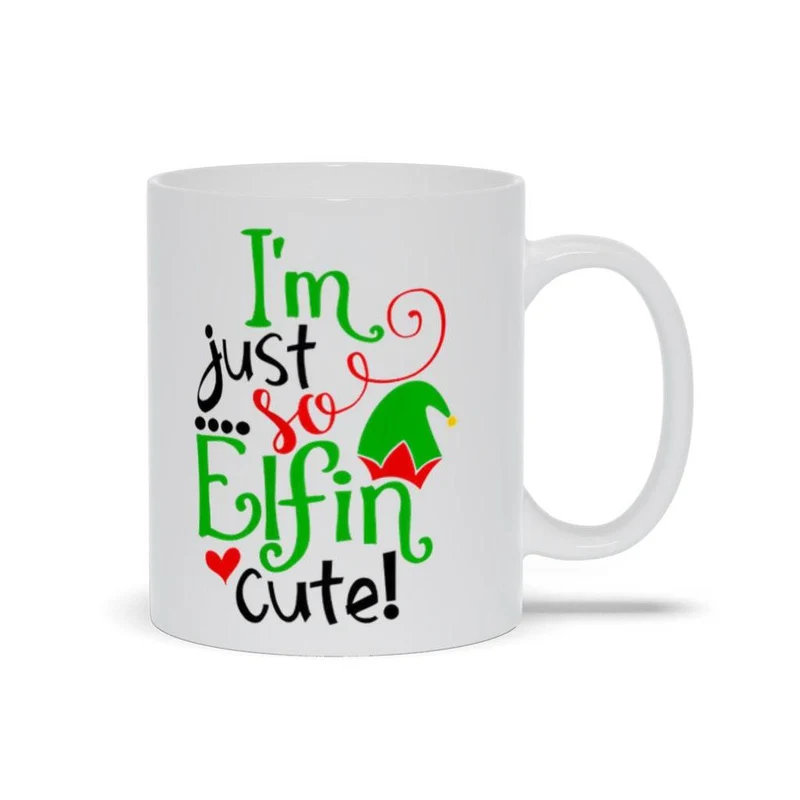 Je suis tellement Elfin mignon ! Tasses, vacances, Noël, Joyeux Noël, Cadeau de vacances, Article de nouveauté, Tasses de Noël drôles