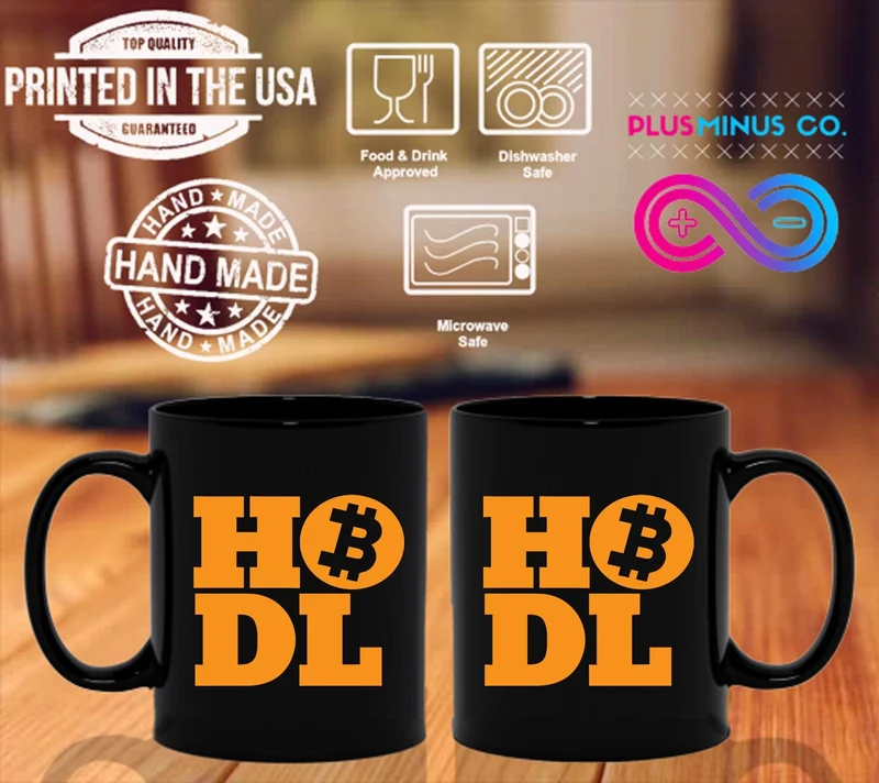 Hodl | Bitcoin Black Mugs, Bitcoin Mug, Crypto HODLER Mug, Cadeau pour Crypto Trader, Cadeau pour Crypto Investor