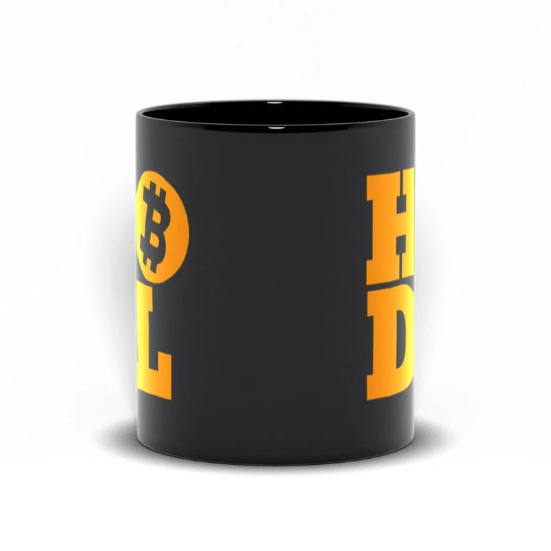 Hodl | Bitcoin Black Mugs, Bitcoin Mug, Crypto HODLER Mug, Cadeau pour Crypto Trader, Cadeau pour Crypto Investor