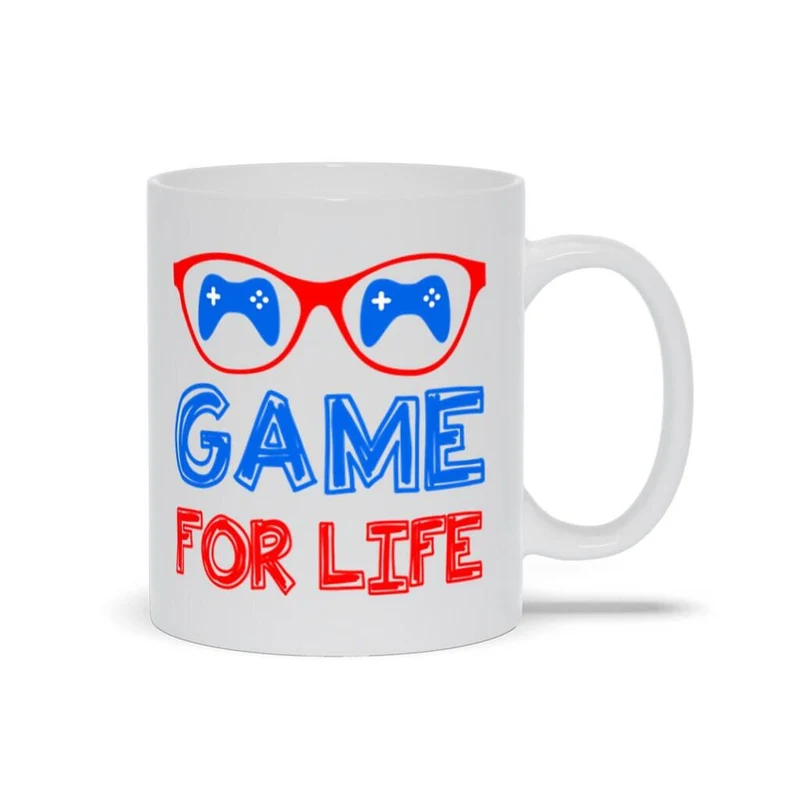 Tasses Game For Life, cadeau de joueur, cadeau de jeu, cadeau pour lui, tasse de joueur, tasses de jeux vidéo, cadeau de joueur, tasses ringardes, tasse pour les joueurs