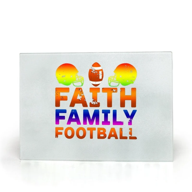Planches à découper en verre Faith Family et Football
