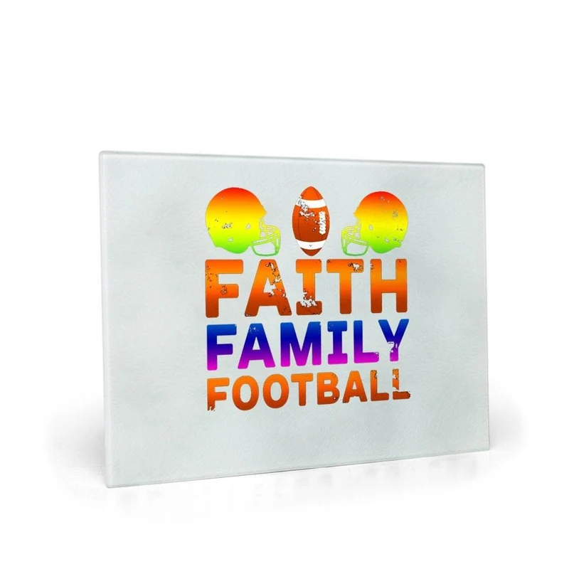 Planches à découper en verre Faith Family et Football