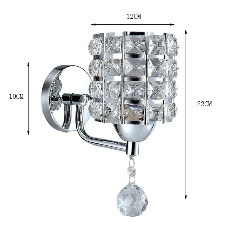 Decorative Crystal Wall Lamps Simple Cyrstal Wall Lights for Bedroom Bedside Living Room Gold/Silver Crystal Wall Lighting
