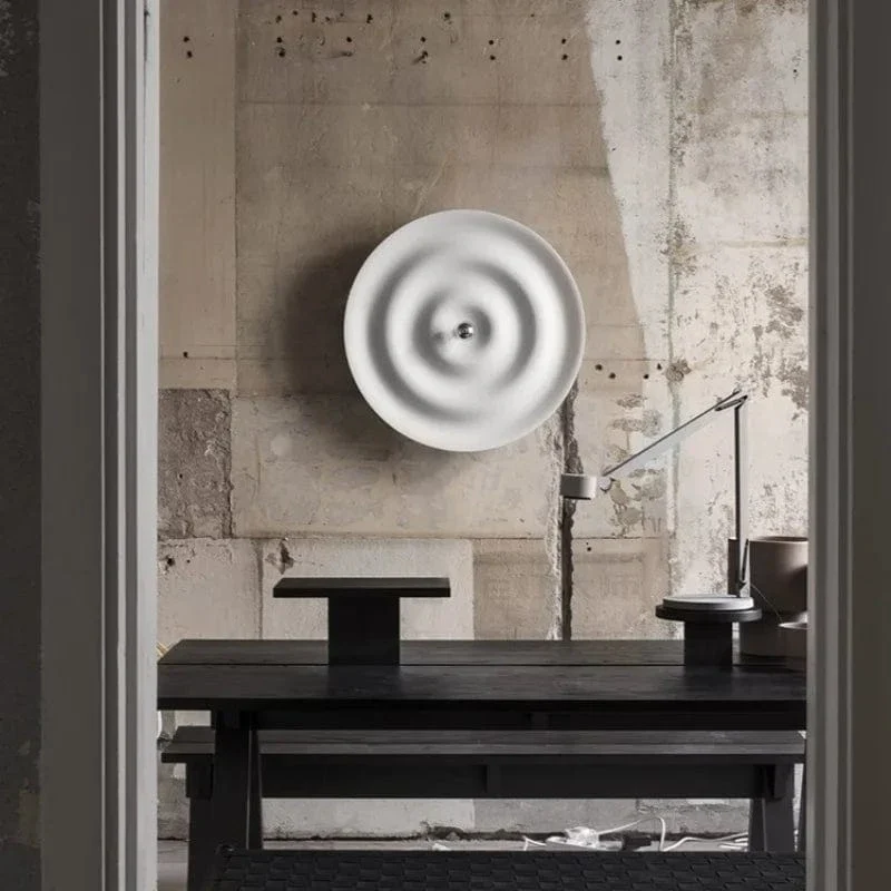 Nordic modern circular wall lamp background wall staircase corridor entrance designer water ripple decorative lighting fixture
