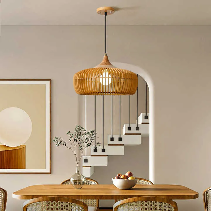Petite Lampe Suspendue Bois