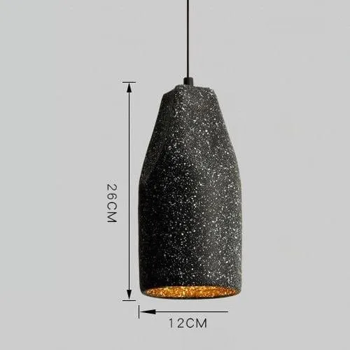 Lampe à suspension béton noir