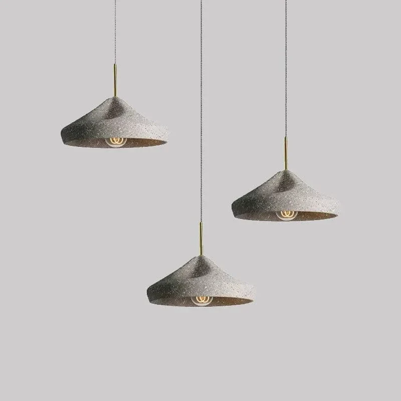 Lampe à suspension béton noir