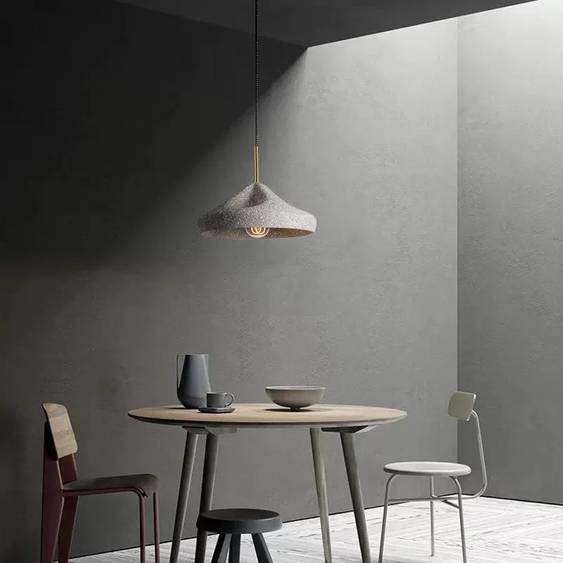 Lampe à suspension béton noir
