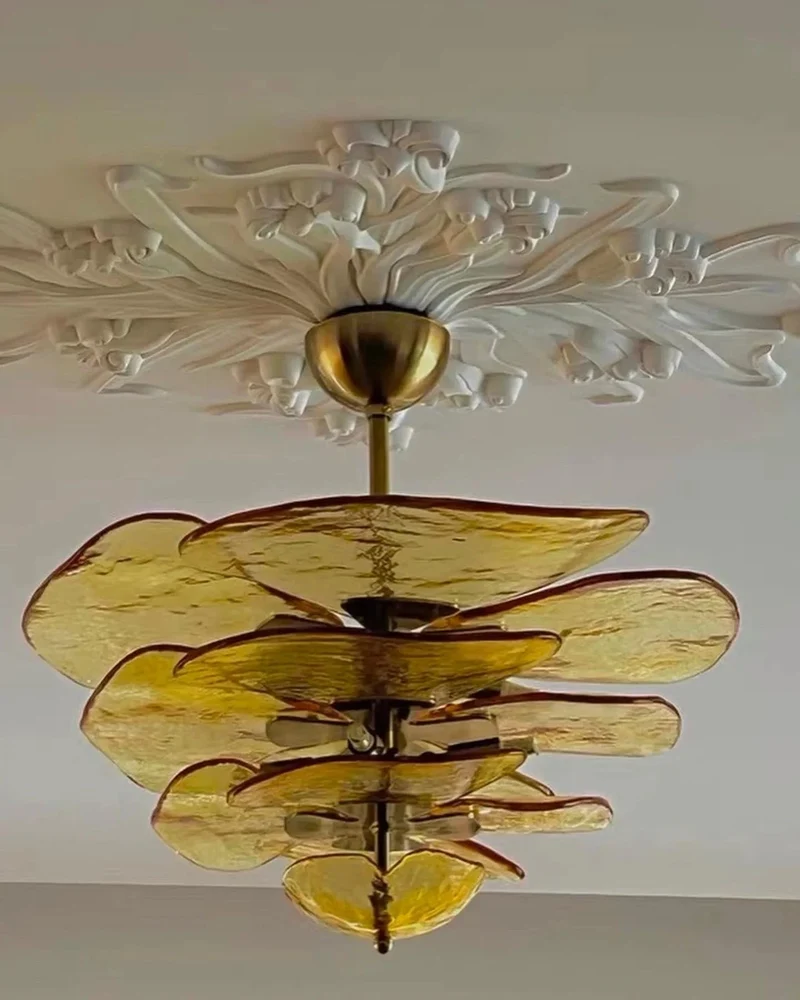 Plafonnier Moderne pour Salon en Verre