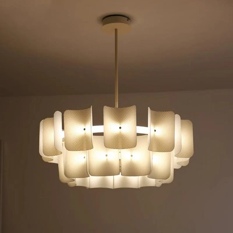 Lustre Pendant de Cuisine en Acrylique Blanc