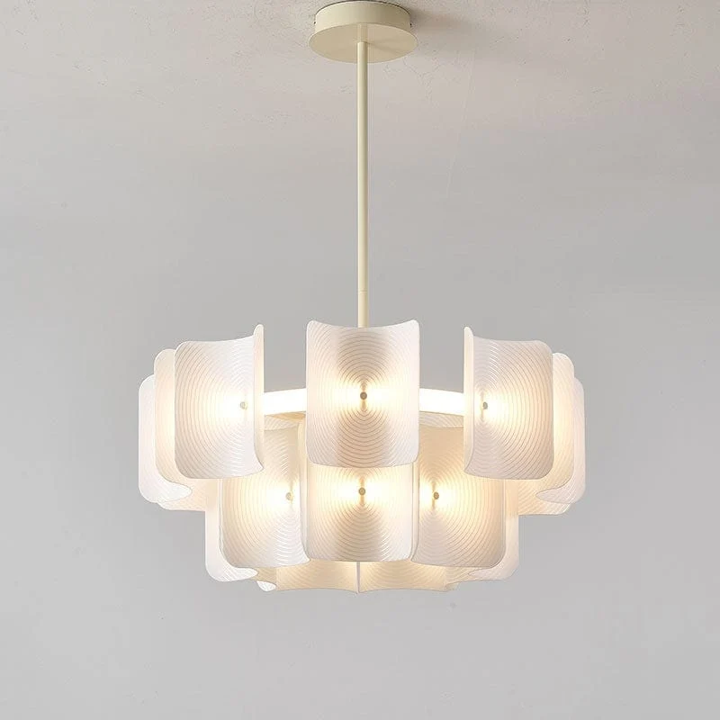 Lustre Pendant de Cuisine en Acrylique Blanc