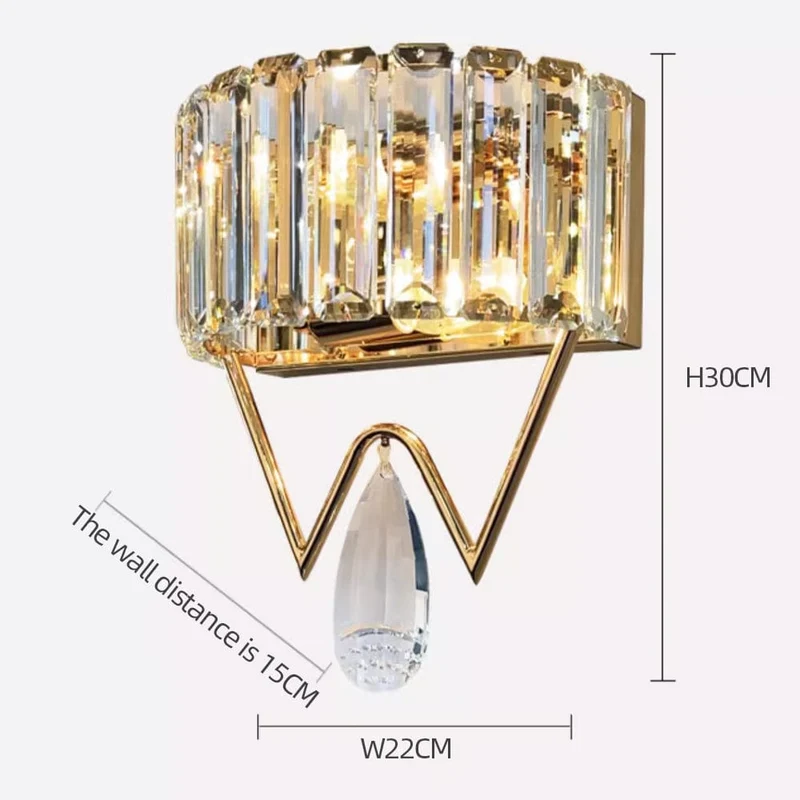 Lampe Murale en Cristal