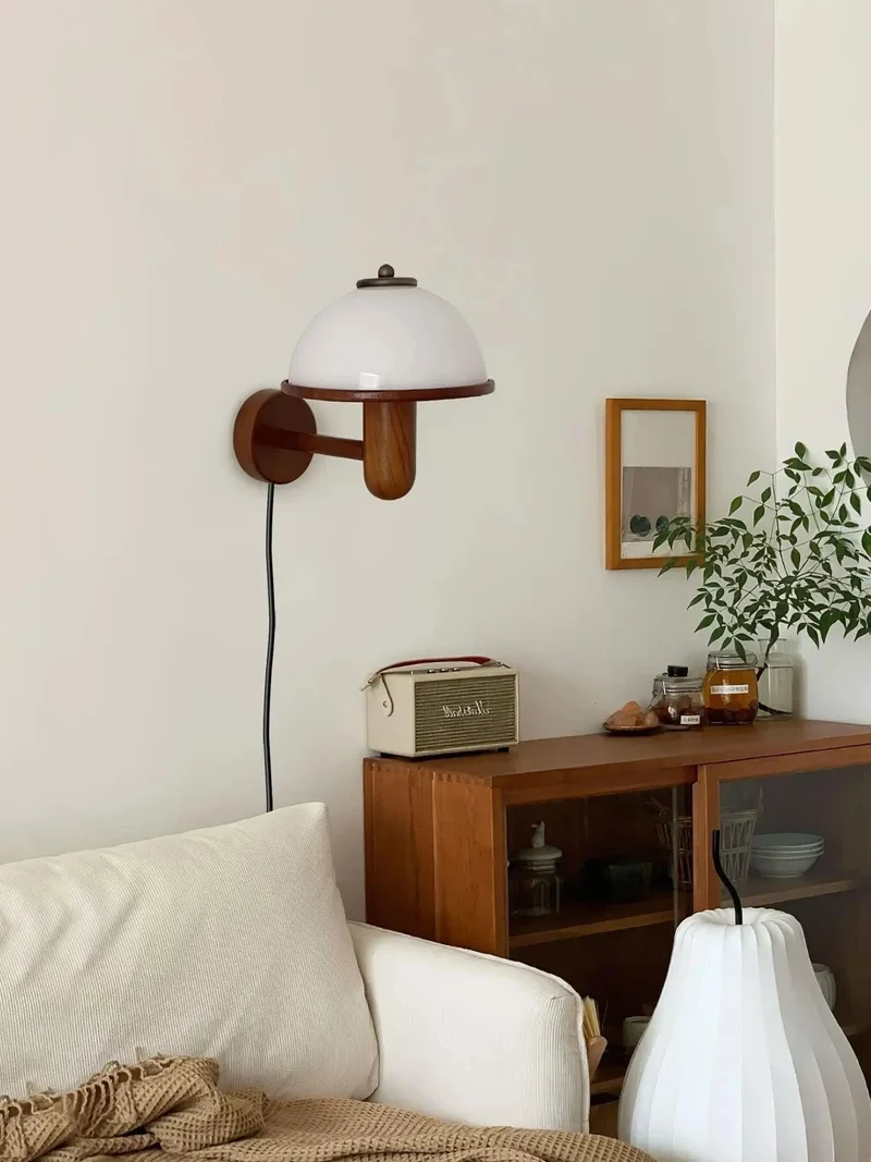 Lampe Murale de Chevet en Bois