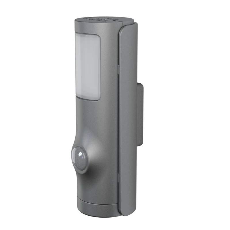 OSRAM NIGHTLUX® Torche Blanche, veilleuse mobile avec détecteur de mouvement, gris